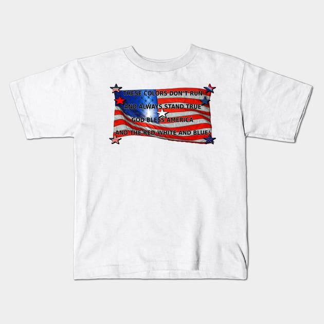 God Bless America Kids T-Shirt by Politics and Puppies